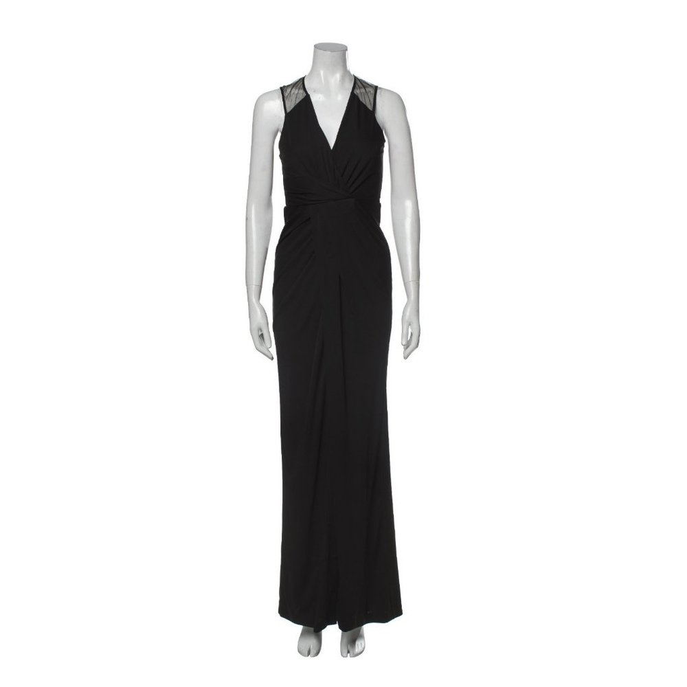Parker black v-neck long dress/gown size 0